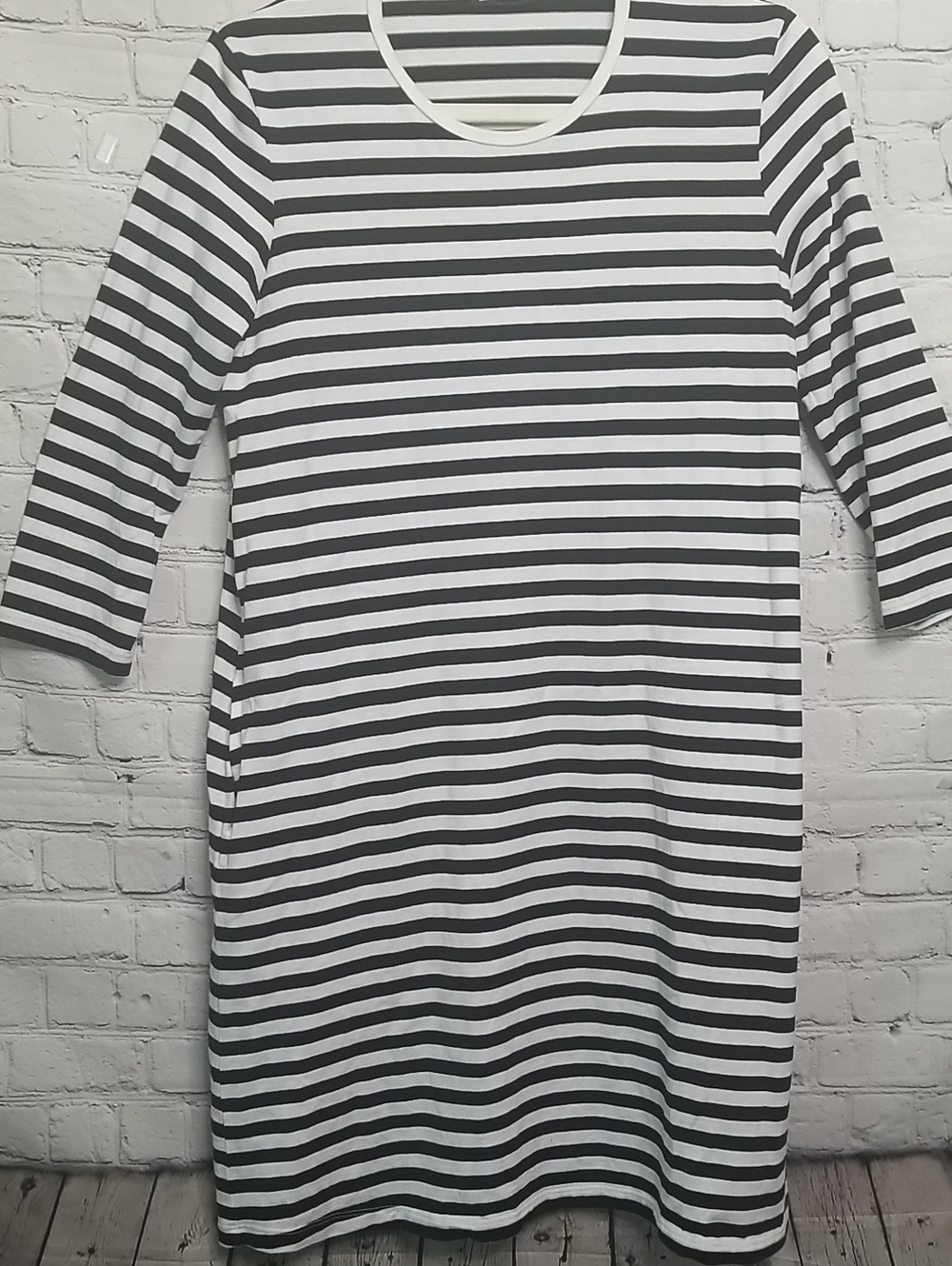 Marimekko womens dress size Small 3/4 length sleeves side pockets EUC